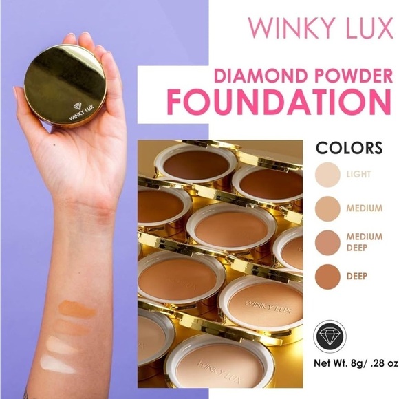 New Winky Lux Diamond Powder Foundation Color Deep and Medium Deep - Picture 2 of 6